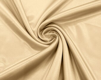 Tela de satén crepé color miel de 58" de ancho / Para novias / para graduaciones / para camisones / para bodas.