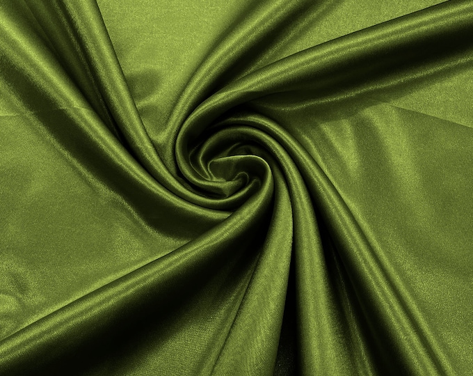 Bamboo Green Crepe Back Satin Bridal Fabric Draper/Prom/Wedding/58" Inches Wide Japan Quality.