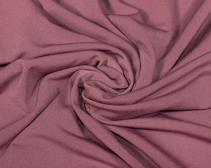 Mauve 58" Wide ITY Fabric Polyester Knit Jersey 2 Way  Stretch Spandex Sold By The Yard.