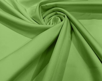 Apple Green - Matte L'Amour Satin (Peau de Soie) Duchess Fabric Bridesmaid Dress 58"-60" Wide/Costume/wedding.