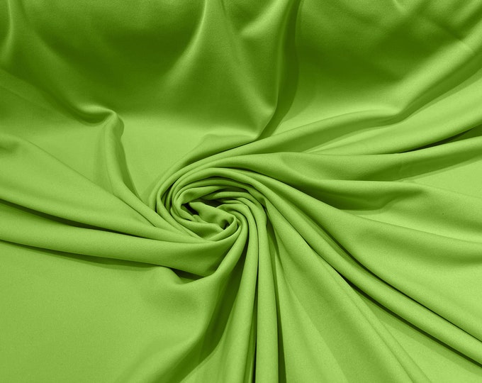 Apple Green 59/60" Wide 100% Polyester Wrinkle Free Stretch Double Knit Scuba Fabric/cosplay/costumes.