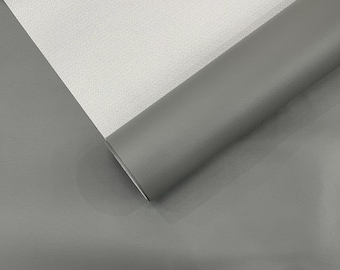 Dark Gray Marine Vinyl Fabric, Waterproof Faux Leather Upholstery 54" Wide