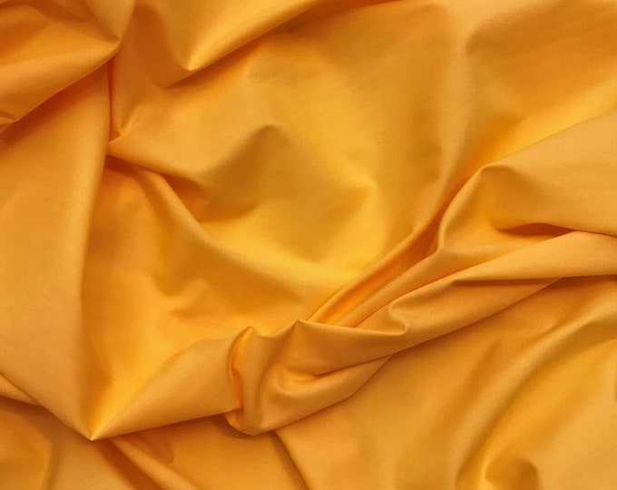 Mango Yellow 58-59" Wide Premium Light Weight Poly Cotton Blend Broadcloth Fabric Sold By The Yard.