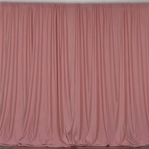 Dusty Rose SEAMLESS Backdrop Drape Panel, All Sizes Available in Polyester Poplin, Party Supplies Curtains.