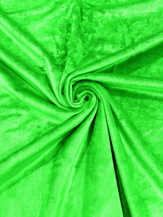Lime Green Minky Smooth Soft Solid Plush Faux Fake Fur Fabric Polyester  Sold by the Yard. - Etsy