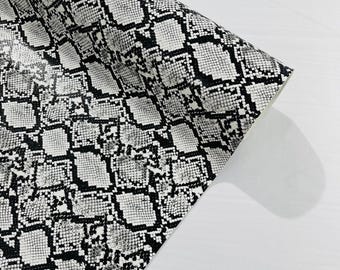 Tela de vinilo imitación piel de serpiente, 54" de ancho, textura piel de víbora, cortada a medida.