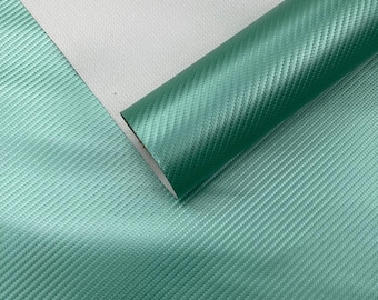 Aqua Carbon Fiber Marine Vinyl Fabric, 54" Wide Outdoor Upholstery Material