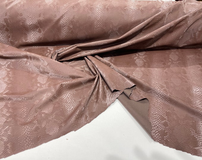 Dark Nude clear Illusion snake skin print on a stretch spandex-skirts-leggings-dresses-decorations-nightgown-sold by the yard.
