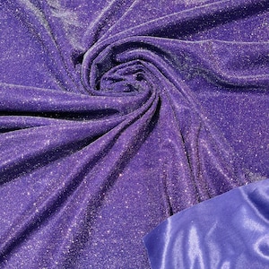 Lavender Stretch glitter shimmer 58” wide-Glimmer-Sparkling Fabric-Prom-Nightgown-Sold by the yard.