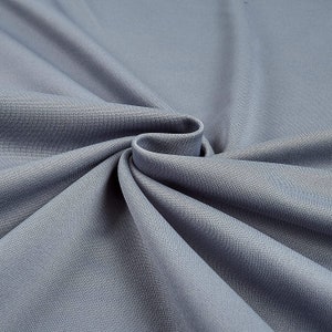 Gray 59/60&quot; Wide 100% Polyester Wrinkle Free Stretch Double Knit Scuba Fabric Sold By The Yard.