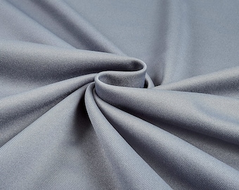 Gray 59/60" Wide 100% Polyester Wrinkle Free Stretch Double Knit Scuba Fabric Sold By The Yard.