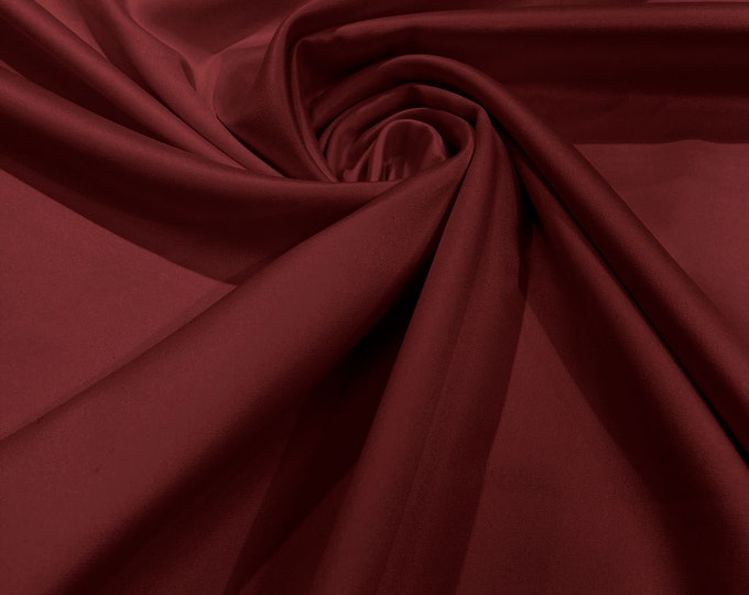 Cranberry - Matte L'Amour Satin (Peau de Soie) Duchess Fabric Bridesmaid Dress 58"-60" Wide/Costume/wedding.