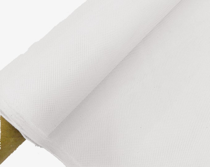 Off White Hard Net Tulle Crinoline Fabric/Petticoat Fabric/54" Wide/Stiff Netting Fabric is Traditionally used to give Volume to Dresses.