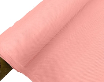 Peach Hard Net Tulle Crinoline Fabric/Petticoat Fabric/54" Wide/Stiff Netting Fabric is Traditionally used to give Volume to Dresses.