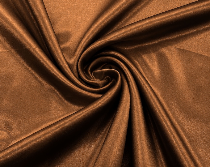 Mocha Crepe Back Satin Bridal Fabric Draper/Prom/Wedding/58" Inches Wide Japan Quality.