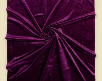 Magenta Stretch Velvet Fabric 58" Wide | Apparel Costume Fabric By The Yard | Soft Velvet Cosplay Material