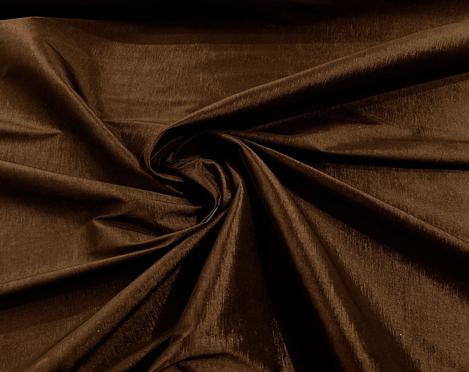 Brown 58" Wide Medium Weight Stretch Two Tone Taffeta Fabric, Stretch Fabric For Bridal Dress Clothing Custom Wedding Gown, New Colors