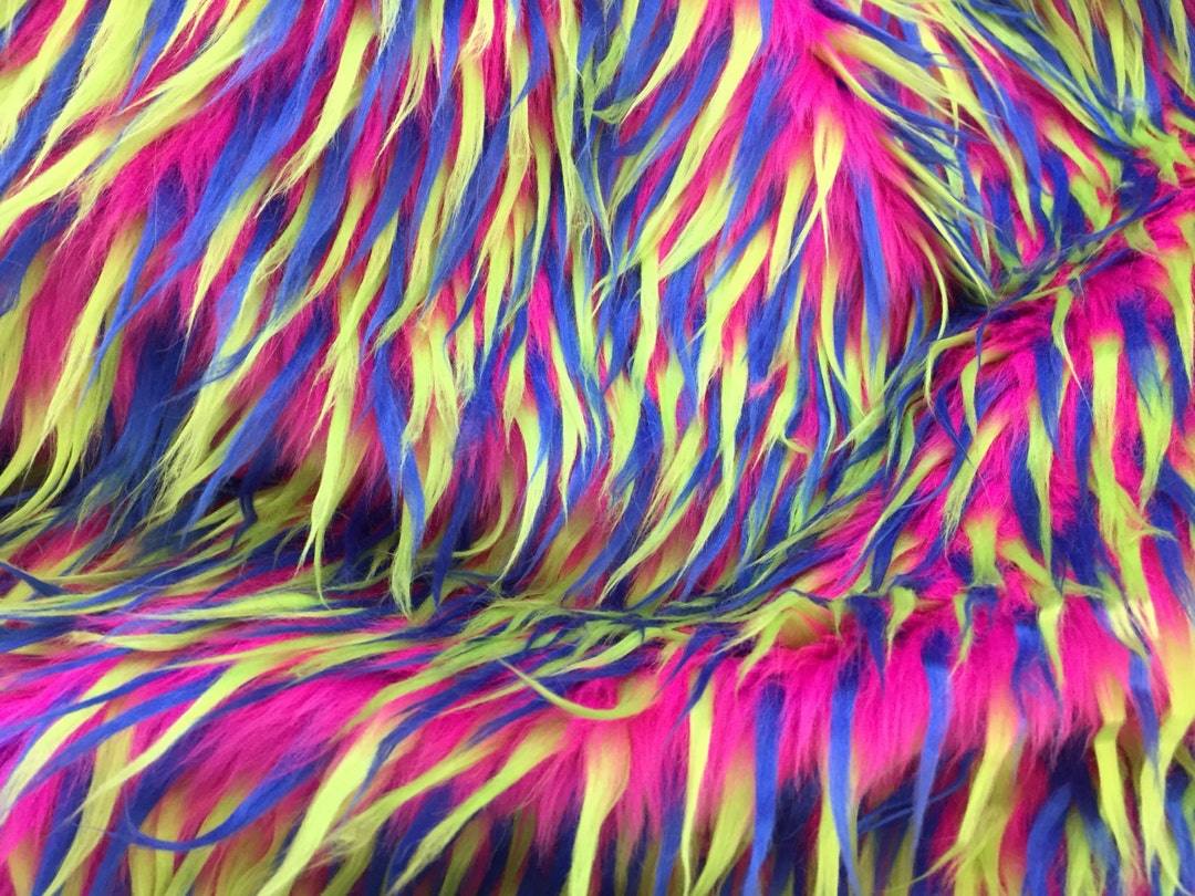 3 Tone Spikes Faux Fur- Shaggy Faux Fur-Fashion-Jackets-Apparel-Decorations-Throw Blankets-Sold By The Yard