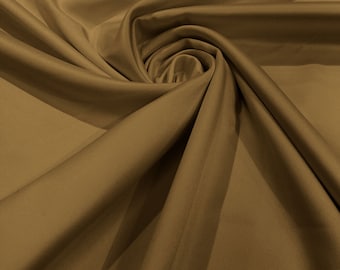 Camel Matte Lamour Satin Fabric (Peau de Soie) Duchess Bridesmaid| 58" Wide| Bridal Dresses.