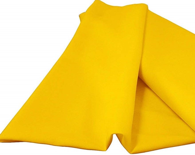 Yellow 60" Wide 100% Polyester Spun Poplin Fabric Sold By The Yard.