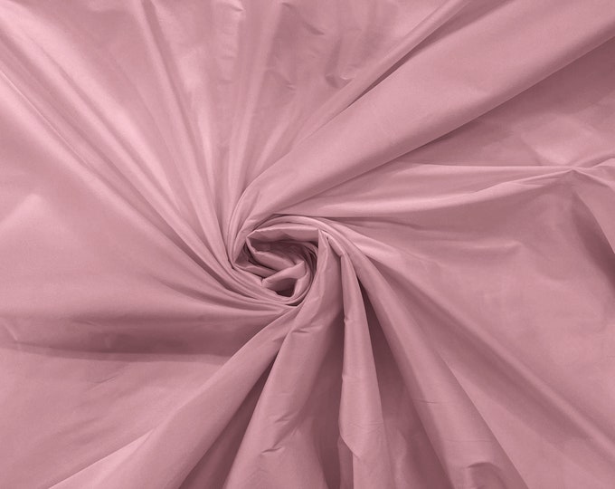 Dusty Pink 100% Polyester Imitation Silk Taffeta Fabric 55" Wide/Costume/Dress/Cosplay/Wedding.