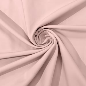 Light Pink Dull 4 Way Stretch Crepe Fabric/Medium Crepe-Bridal Fabric/Apparel Fabric/Polyester Crepe-Spandex/
