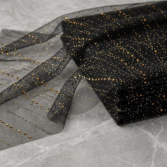 black glitter fabric for dresses Gold Power Mesh Stretch Nylon Spandex Sheer Sparkle Mesh Fabric 60 Inch Wide Bridal Evening Dress Fabric by the Yard Arabic Prom Dresses