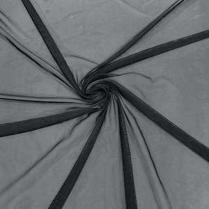 Anthracite, 58/60 po. de large, solide extensible, maille puissante, élasthanne/transparent transparent/vendu au mètre. Nouvelles couleurs