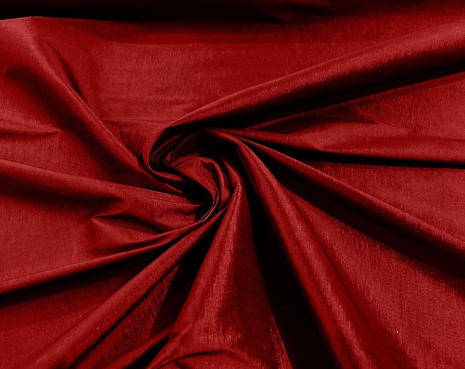 Apple Red 58" Wide Medium Weight Stretch Two Tone Taffeta Fabric, Stretch Fabric For Bridal Dress Clothing Custom Wedding Gown. New Colors