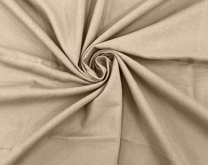 Sand Medium Weight Natural Linen Fabric/50 " Wide/Clothing
