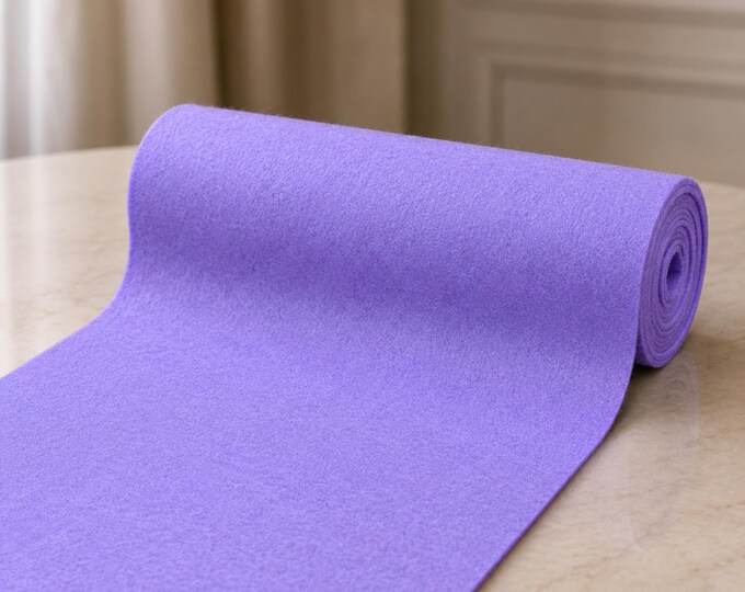 Lavender Acrylic Craft Felt Fabric By The Yard, 72 Inch Wide Soft Felt Fabric For Crafts Costumes DIY Projects