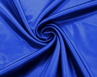 Royal Blue Crepe Back Satin Fabric 58" Wide| Bridal| Prom| Nightgown| Wedding.