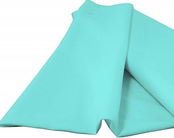Aqua Green 60" Wide 100% Polyester Spun Poplin Fabric Sold By The Yard.