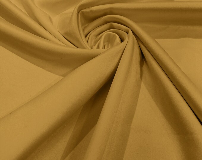 Gold - Matte L'Amour Satin (Peau de Soie) Duchess Fabric Bridesmaid Dress 58"-60" Wide/Costume/wedding.