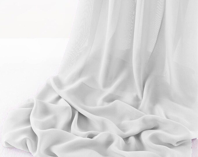 Off White - Wool Dobby Chiffon Sheer Table Runner for Wedding, Decorations for Birthday Parties, Banquets, Engagements.