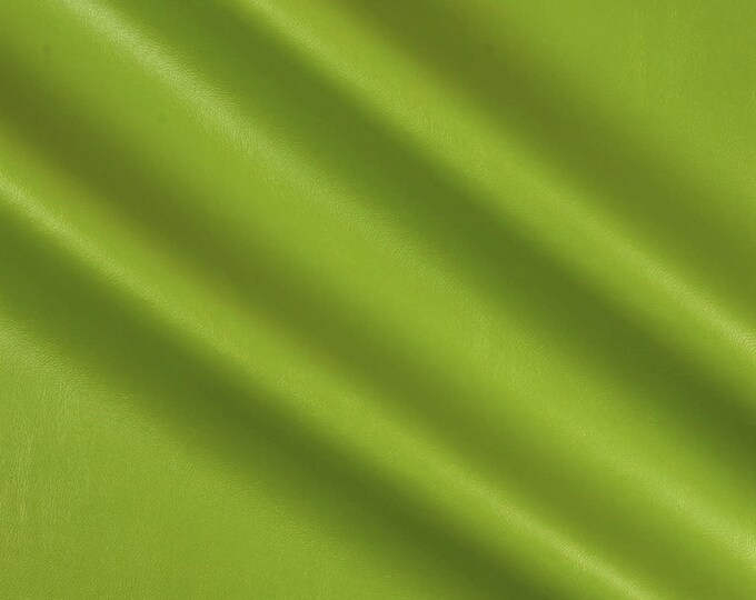 Citrus Green 95 Percent  Polyester 5% Spandex, 58 Inches Wide Stretch L'Amour Satin Fabric, Sold By The Yard.