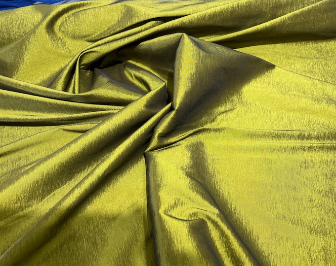 Avocado 58" Wide Medium Weight Stretch Two Tone Taffeta Fabric, Sold By The Yard.