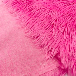 Süßer rosa Langflor-weicher Kunstpelz-Stoff für Pelzanzug, Cosplay-Kostüm, Foto-Requisite, Zierde, Dekokissen, Basteln.