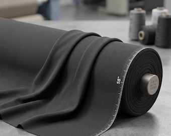Charcoal Stretch Power Mesh Fabric 60” Wide | Sheer Nylon Spandex Mesh by Yard | Dancewear, Lingerie & Activewear Fabric