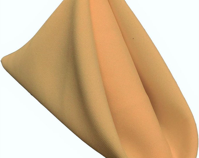 18 x 18 Inches Polyester Poplin Decorative Table Napkins, Party Supply - Pack of 12 - Gold