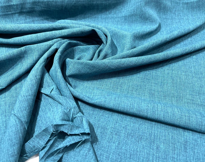 Teal Two-Tone Melange Poplin 58” Wide/ Polyester Poplin Fabric.