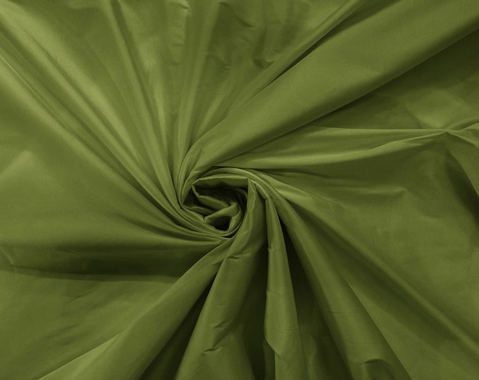 Dark Sage 100% Polyester Imitation Silk Taffeta Fabric 55" Wide/Costume/Dress/Cosplay/Wedding.