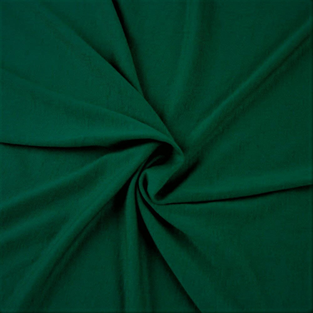 Hunter Green 58/60 Wide, 95 Cotton 5 percent Spandex, Cotton Jersey