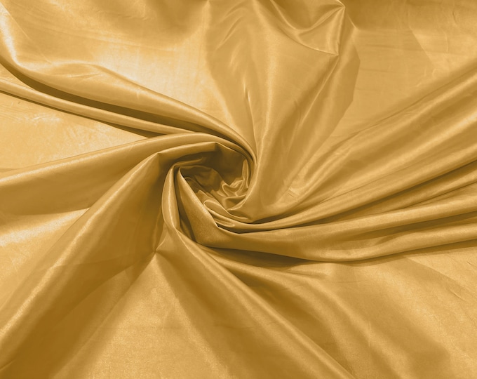 Solid Taffeta Fabric/ Taffeta Fabric By the Yard/ Apparel, Costume, Dress, Cosplay, Wedding. Gold