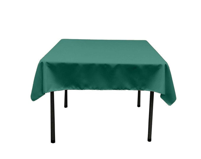 Clover Green Square Polyester Poplin Table Overlay - Diamond. Choose Size Below