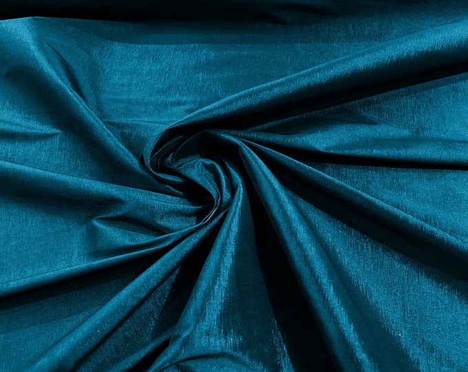 Teal Blue 58" Wide Medium Weight Stretch Two Tone Taffeta Fabric, Stretch Fabric For Bridal Dress Clothing Custom Wedding Gown, New Colors