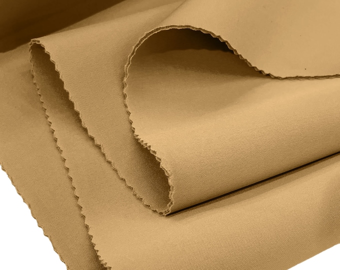 Gold Neoprene Scuba Super Techno Fabric-2mm Thick-Solid Colors Collection-Sold by the Yard.