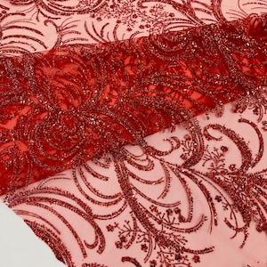 strapless open back dress Ruffle Sleeve Cut Out Back Maxi Dress in Red main image 1