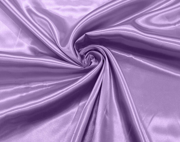 Lavender - Shiny Charmeuse Satin Fabric for Wedding Dress/Crafts Costumes/58” Wide /Silky Satin