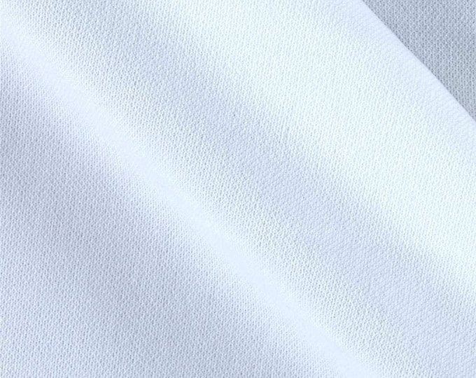 White 59/60" Wide 100% Polyester Wrinkle Free Stretch Double Knit Scuba Fabric Sold By The Yard.